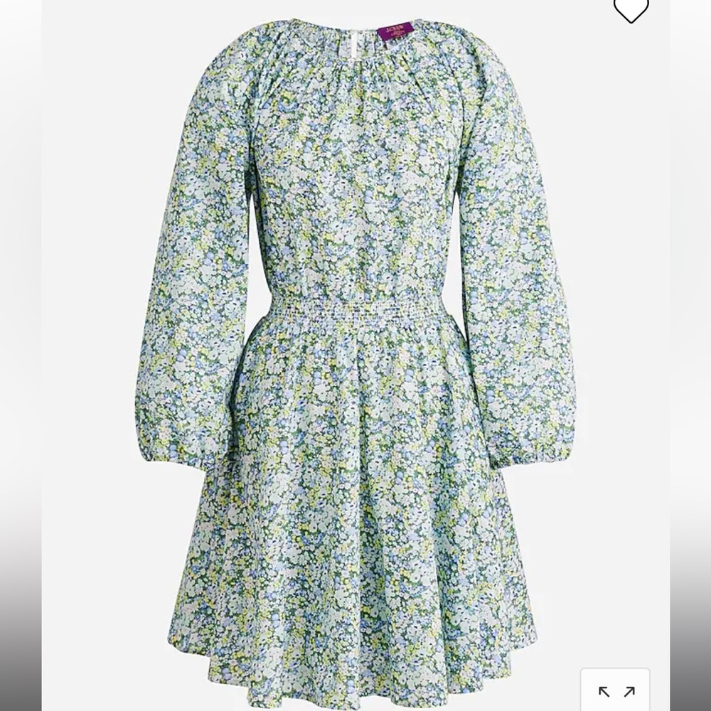 NWT Jcrew Palermo smocked-waist mini dress size S